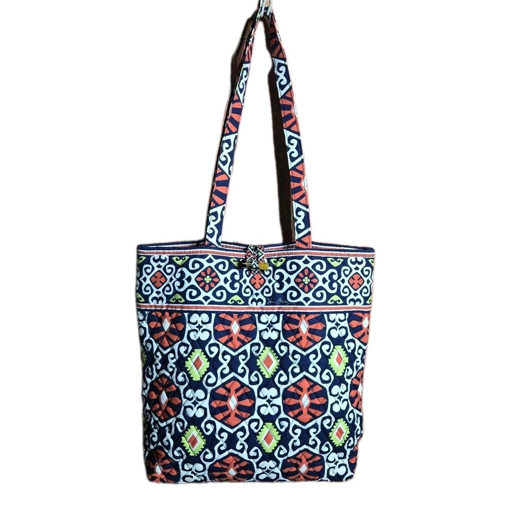 Vera Bradley‎ Sun Valley Pattern Quilted Floral Tote Double Handle Purse Pockets